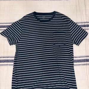 J. Crew Nautical Striped Cotton Crew Neck Tee